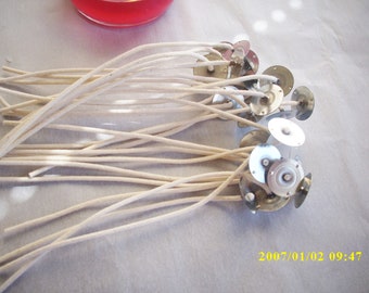 candle wicks,zinc 62 52 18 core wicks,25 pack,candle making supplies,candles,craft supplies