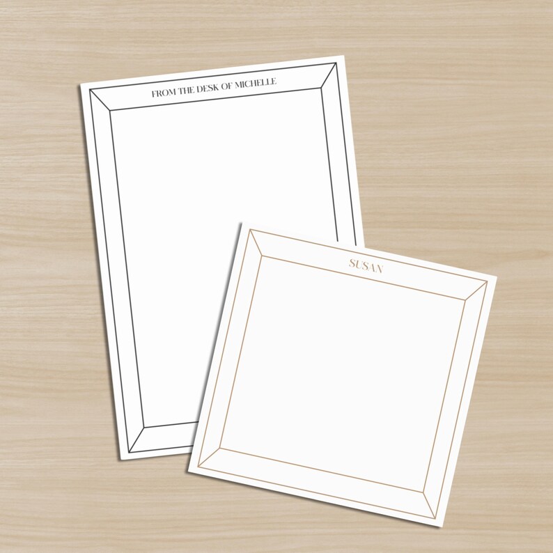 Notepad Sticky Note Frame Minimalist Frame Border Sticky Notepad Custom Text Post It Note Pad ...