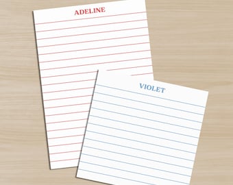 Minimalist Lined Sticky Note Pad Personalized To Do List Desk Pad Custom Name Lined Notepad Office School Work Stationery Gift for Men Women