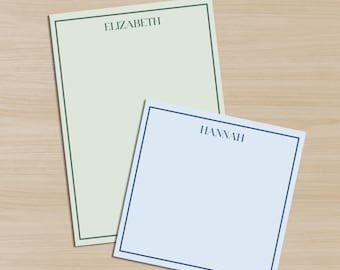 Pastell Sticky Note Pad Personalisierter Name Initial Reminder Notepad Niedliches individuelles Minimalist Schreibwaren Memo Pad Geschenk für Ihn Ihre Beste Freundin
