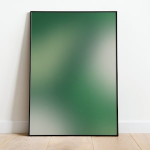 Grüne Farbverlauf Aura Poster Grüne Farbverlauf Wandkunst Grüne Aura Druck Minimalistische Wandkunst Trendiger grüner körniger Farbverlaufsdruck DIGITAL DOWNLOAD