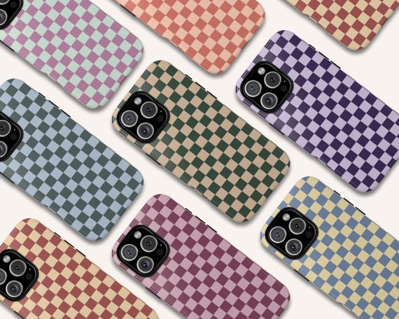 Vibrant Checkered Phone Case Samsung Galaxy S25 S24 Cute