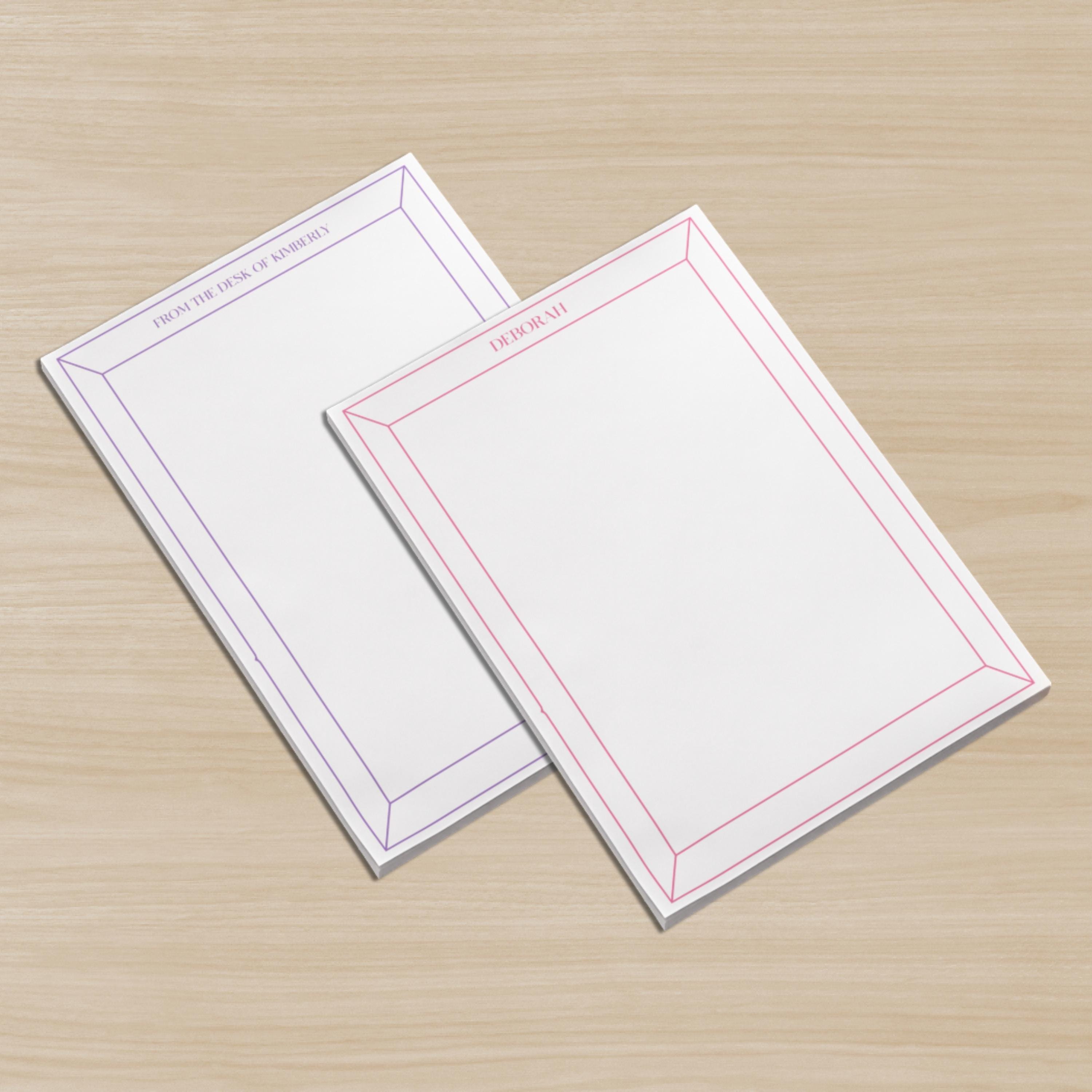 Minimalist Frame Border Sticky Notepad Custom Text Post It Note Pad ...