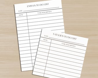 Daily To Do List Sticky Notepad Custom Name Checklist Office Desk Pad Minimalist Reminder Memo Notepad Personalized Retro Lined Sticky Note