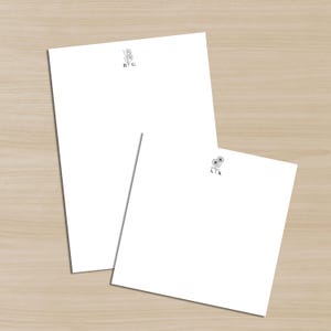 Birth Flower Post It Notepad Custom Monogram Floral Sticky Note Pad Personalized Initial Birth Month Flower Writing Desk Pad Stationery Gift
