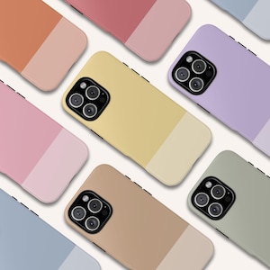 Custodia MagSafe per iPhone con blocchi di colore pastello, custodia minimalista e carina per iPhone 16, 15 e 14 Pro Max, cover monocromatica semplice per Samsung Galaxy S25, S24 e S23