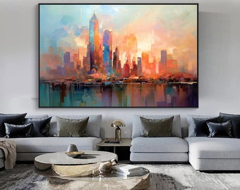 Abstract Original Texture Oil Painting on Canvas, Large Wall Art, Acrylic Custom Painting, Modern Living Room Wall Decor