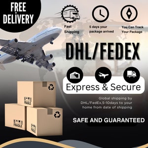 a flyer for a shipping company with a plane and packages