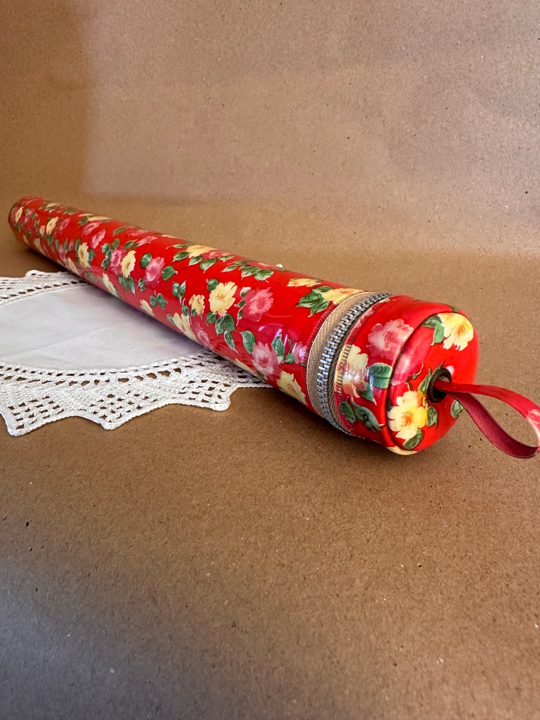 Vintage Knitting Needle Carrying Case Tube. Zippered Needle Case. Etsy