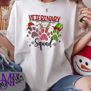 Veterinary Squad Christmas Digital Design for Sublimation - Veterinary Squad Shirt Design - Veterinary Squad PNG - DTF or Sublimation