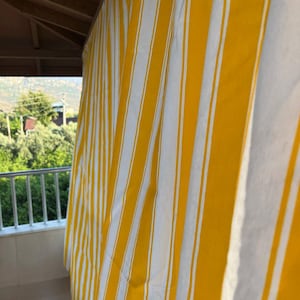 Yellow Sunbrella Outdoor Curtains: Waterproof Patio Decor
