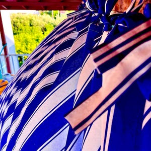 Blue Sunbrella Outdoor Curtains: Waterproof Balcony Decor