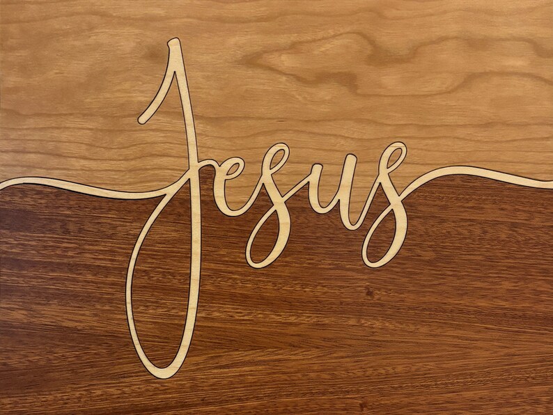 Jesus Name Wall Art Christian Decor Jesus Wood Sign Jesus Name Shelf