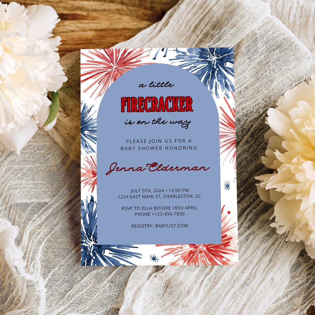 4th of july baby shower decorations