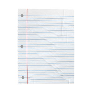 Notebook Paper Plush Blanket