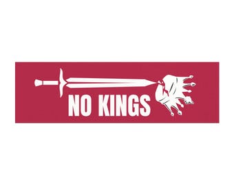 No Kings Car Magnet, Anti-Trump Magnet, Anti-GOP, Not My President (Red)