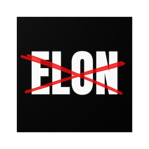 Anti Elon Musk Sticker, Waterproof Elon Musk Sticker
