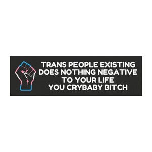 Trans People Existing Does Negative to Your Life You Crybaby Bitch Car Magnet