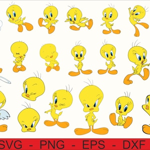 Looney-Tunes SVG, Cartoon ClipArt, Image files, SVG shirts, Cartoon Characters Svg, Bird Svg Bundle, Layered SVG, Cartoon Svg Bundle,Dxf,Eps