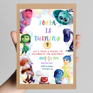 Inside out Birthday invitation card