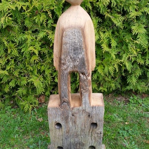 Sculpture made of old wood, wooden figure, figure, oak wood, human, image 6