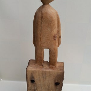 Sculpture made of old wood, wooden figure, figure, oak wood, human, image 5