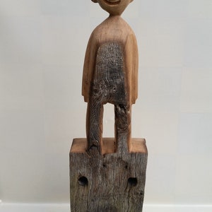 Sculpture made of old wood, wooden figure, figure, oak wood, human, image 9