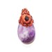 Amethyst gemstone clay pendant necklace with adjustable necklace.