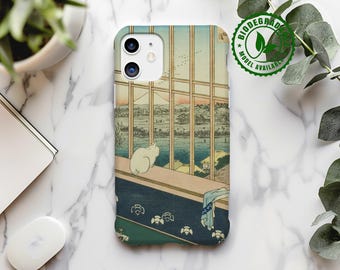 Japanese Phone Case Biodegradable, Cat Phone Case iphone 13, Vintage Phone Case, Phone Case for Mom, Samsung Phonecase, Gift for Japan Lover