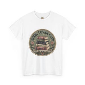 Book Lover Club Embroidered T-Shirt | Vintage Patch Tee | Reader Gift