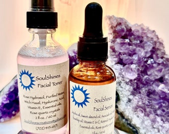 Tónico facial de lavanda y amatista, hamamelis y ácido hialurónico.
