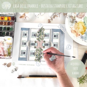 Estensione CASA delle BAMBOLE - BUSTA per riporre le Bambole di carta di OttOlab. Bambini Ritagliare Gioco Attività manuale Conservare