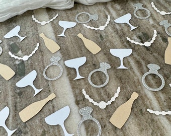 Pearls and Prosecco Confetti: Bridal Shower Table Scatter
