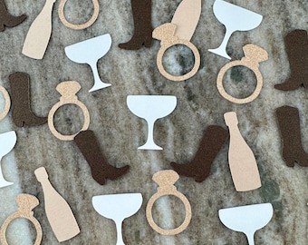 Cowgirls and Cocktails Confetti: Last Rodeo Bachelorette Table Scatter