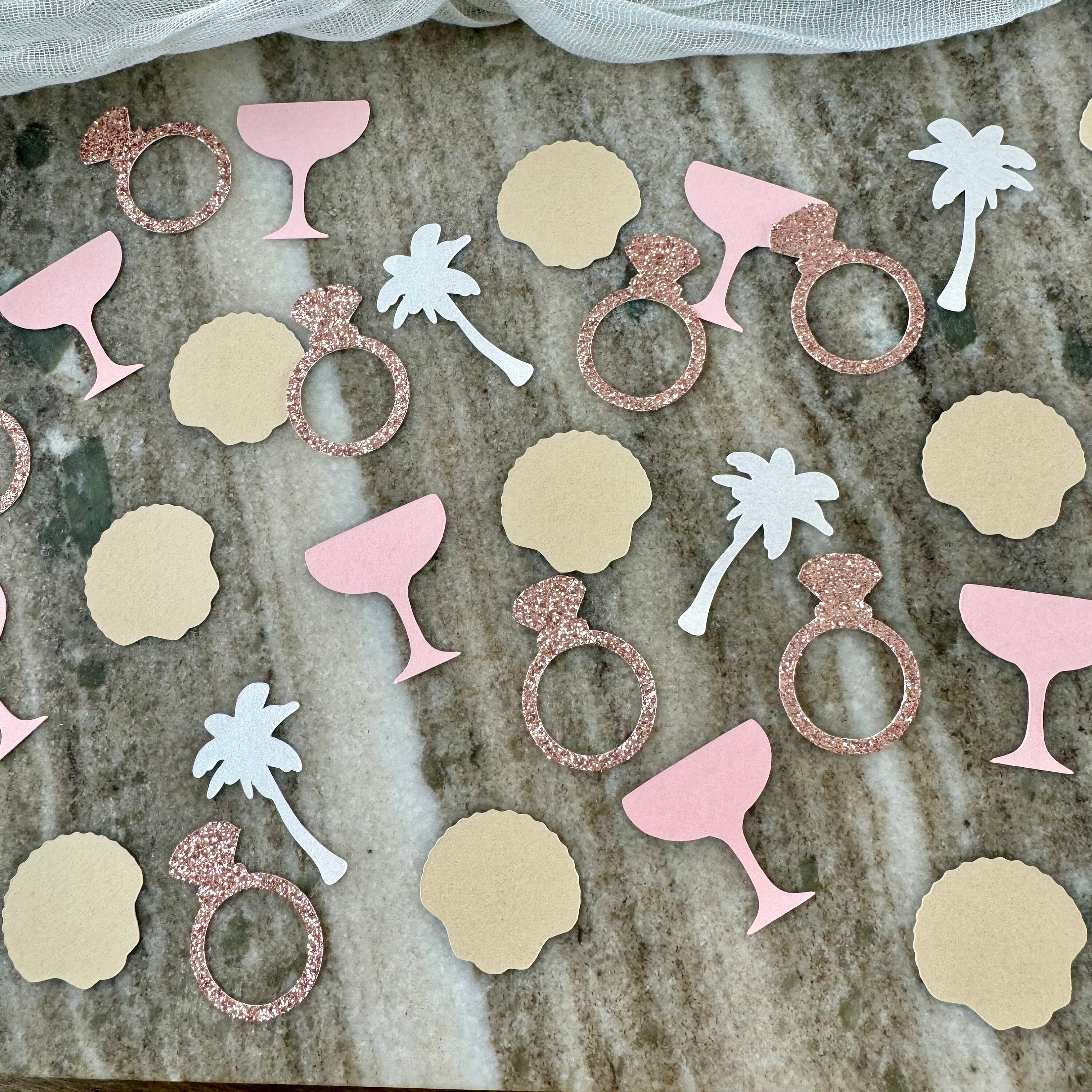 Last Toast on the Coast Confetti Bachelorette Table DecorationDecor Color Personalization Beach Bach Last Splash Table