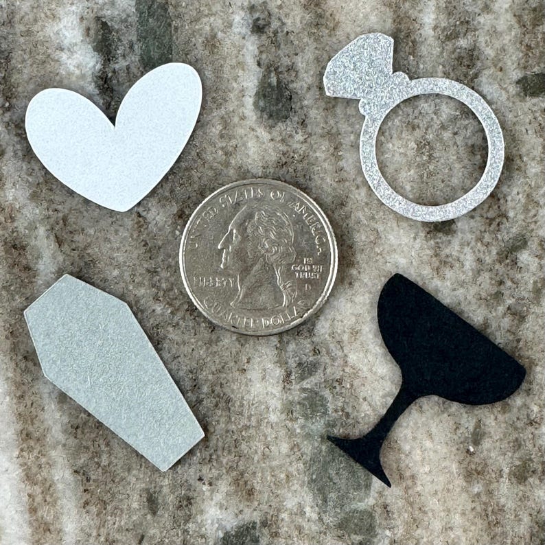 Bride or Die Confetti: Bachelorette Party Table Scatter, Till Death Do Us Party bild 3