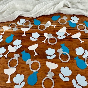 Something Blue Before I Do Confetti: Bridal Shower Table Scatter