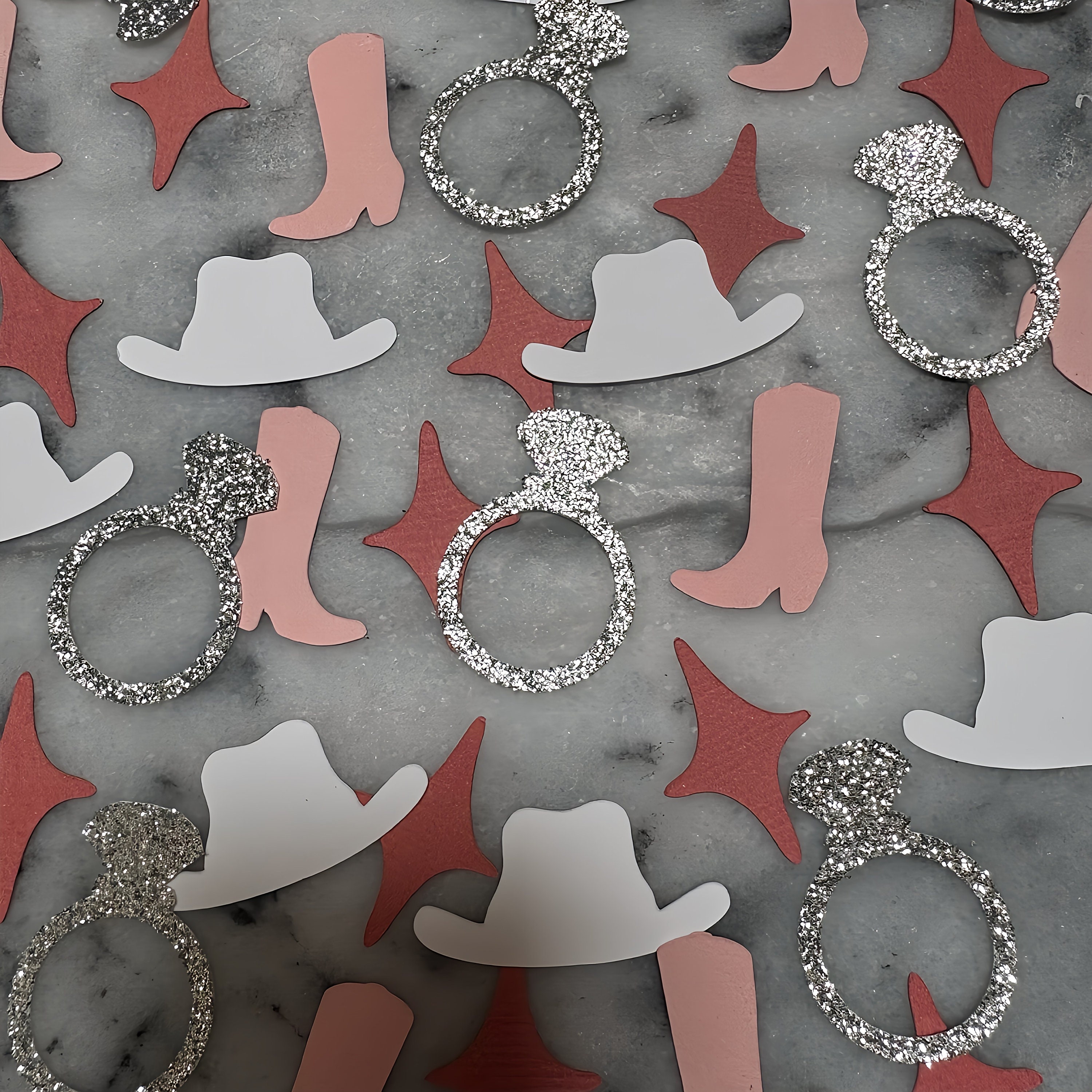 Last Rodeo Confetti Bachelorette Table DecorationDecor Color Personalization Lets Go Girls Disco Cowgirl Table Scatter