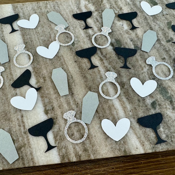 Bride or Die Confetti: Bachelorette Party Table Scatter, Till Death Do Us Party