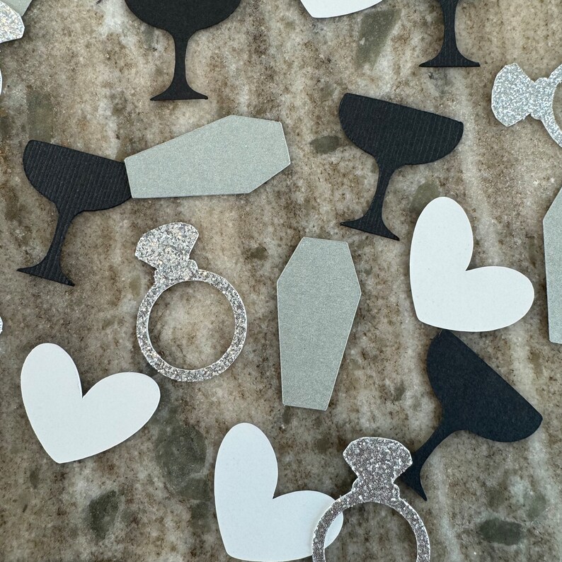 Bride or Die Confetti: Bachelorette Party Table Scatter, Till Death Do Us Party bild 2