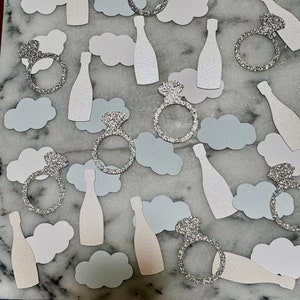 On Cloud Nine Confetti - Bachelorette Table Decoration/Decor - Color Personalization - On Cloud 9 - Table Scatter