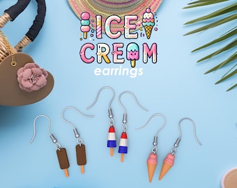 Ice cream Earrings Popsicle Summer collection