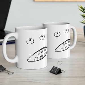 Belly Monster Mug, Grumpy Mug, Moody Mug, Strong Character Mug, Tantrum Morning Mug