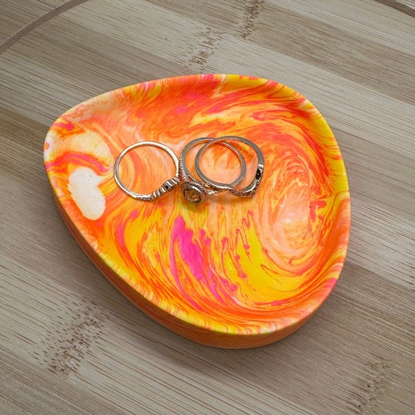 Abstract Jewelry Tray | Jesmonite Jewelry Tray | Decorative Ring Holder | Minimalist Tray | Decorative Dish | Jewelry Dish | Trinket Tray