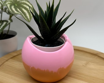 Mini pote decorativo feito à mão, porta-velas, porta-joias, plantador de suculentas, vaso de jesmonite, plantador artesanal, plantador de cimento, decoração de cimento