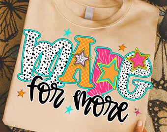 Made for More PNG, Faith-Based Png, Religious Png, Christian Png, Trendy Png, Preppy Png, Millennial Png, Stars Png, Neon Png, Craft