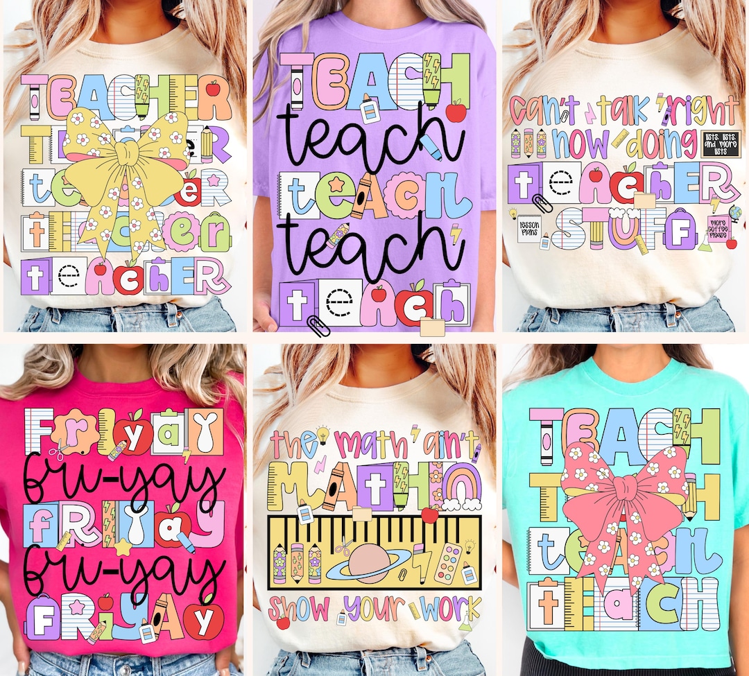 Teacher PNG Bundle, Coquette Png, Retro Png, Teacher Appreciation Png ...