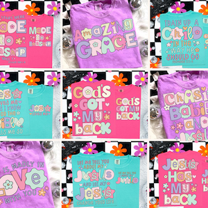 Christian Png Bundle, God&#39;s Got My Back Christian PNG Bundle, Sublimation Download, Colorful, Retro, Front & Back Hoodie Design, Jesus Png