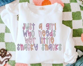 Just A Girl Who Needs Her Little Snacky Snacks PNG, Y2K Png, Girly Png, Snarky Png, Sassy Png, Trendy Png, Toddler Png, Craft, Kids Png