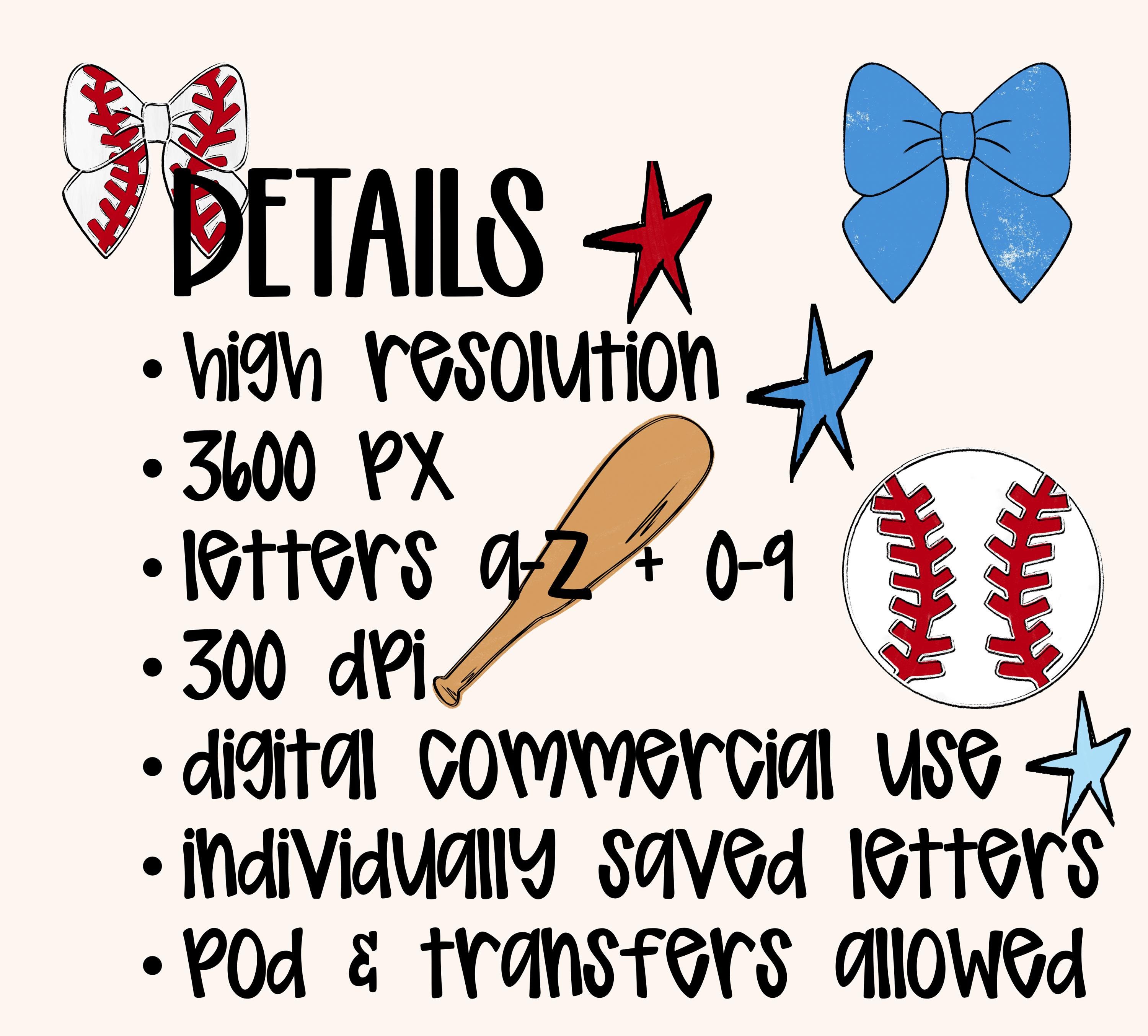 Baseball Alpha Set PNG, Stripes Sport Alphabet, Hand Drawn, Checkered ...